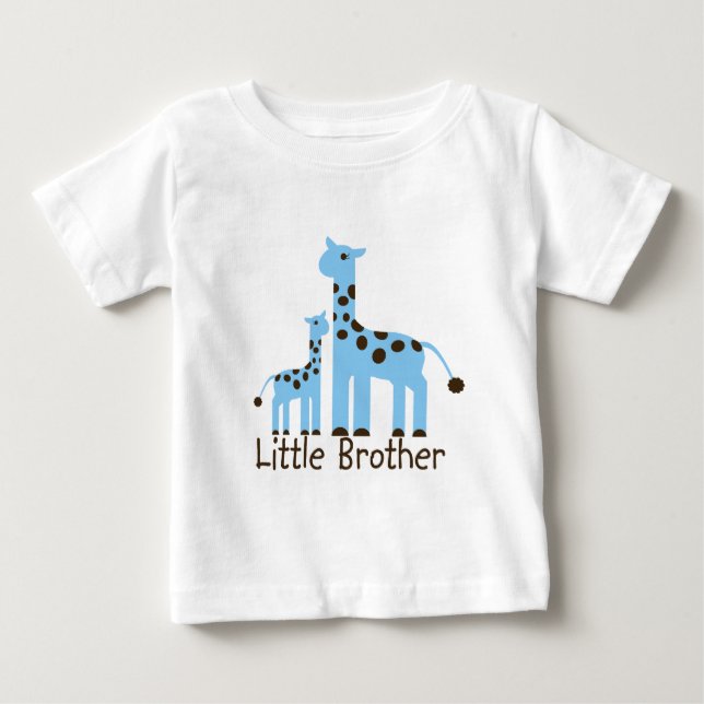 Giraffe Little Brother Baby T-Shirt (Front)