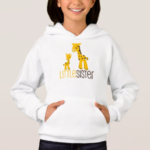 Giraffe Little Sister Girls Hoodie