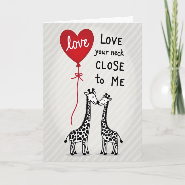 Giraffe Love Close To Me Card (Front)