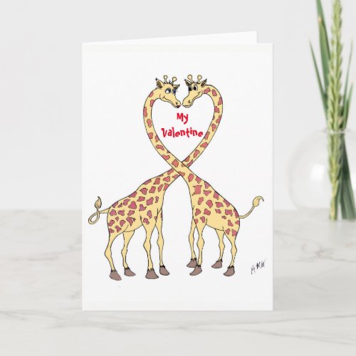 Giraffe Love Holiday Card