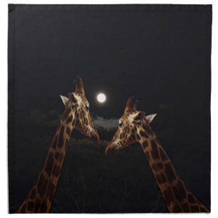Giraffe Love In The Moonlight, Napkin