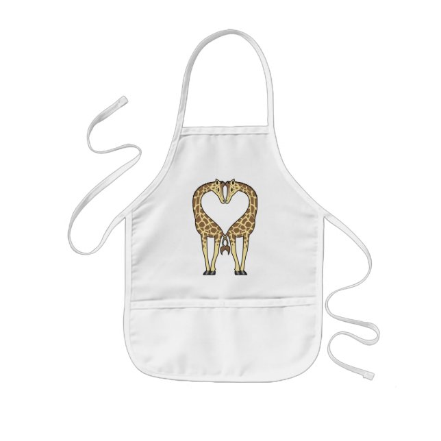 Giraffe Love Kids' Apron (Front)