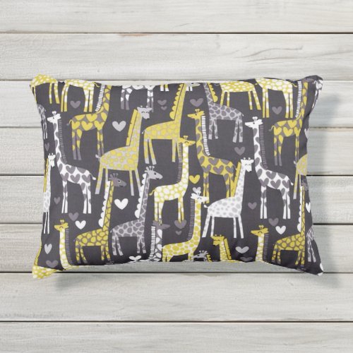 Giraffe Love Outdoor Pillow