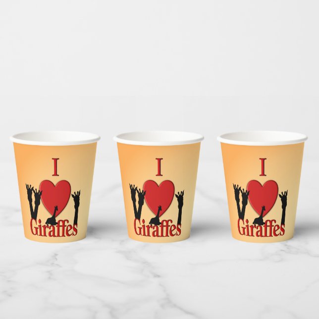 Giraffe Love Paper Cups (Multi)