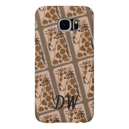 Giraffe Love Personalized Samsung Galaxy S6 Case