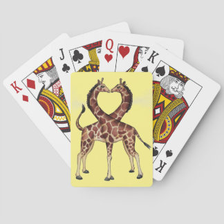 Giraffe Love playing cards