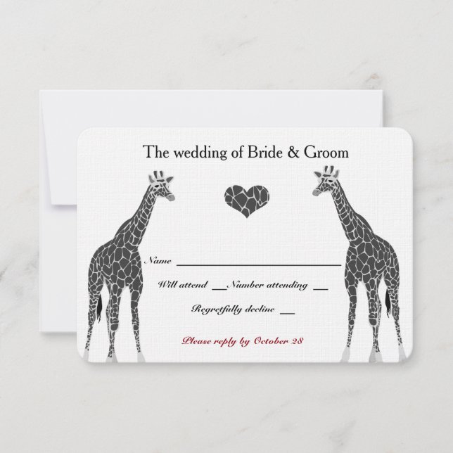 Giraffe Love RSVP (Front)