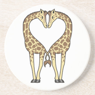 Giraffe Love Sandstone Coaster