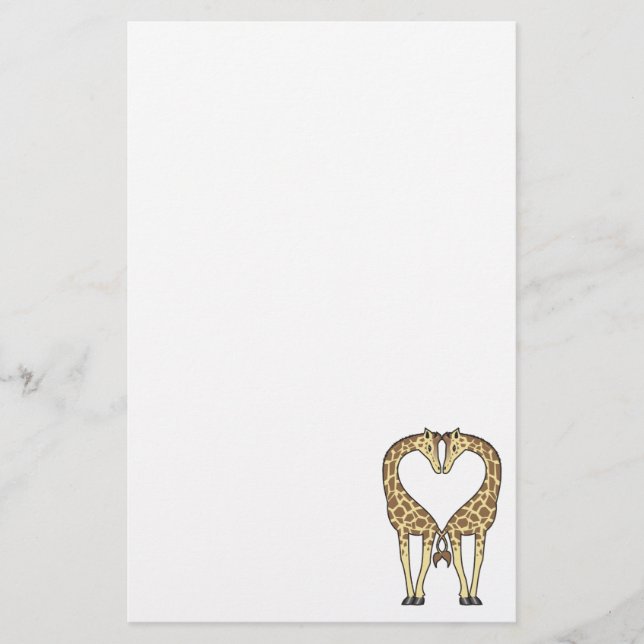 Giraffe Love Stationery (Front)