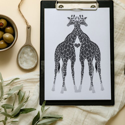 Giraffe Love Wedding Invitation