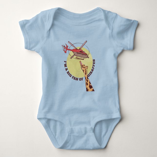 Giraffe lover baby bodysuit (Front)