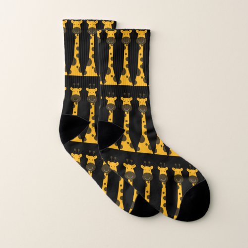 Giraffe Lover Collection Bold All_Over_Print Socks