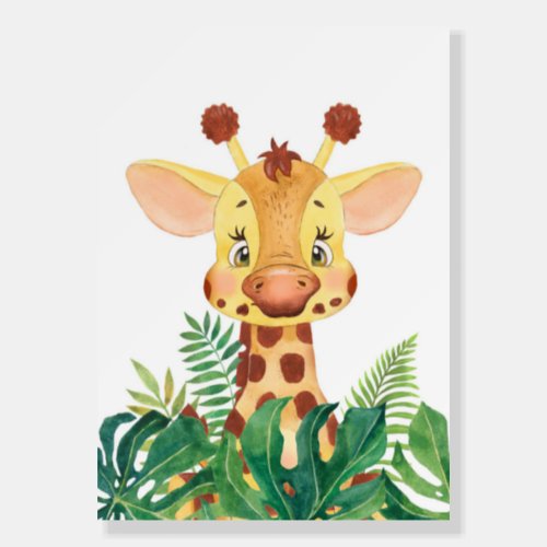 Giraffe Lover Cute Baby Giraffe Foam Board