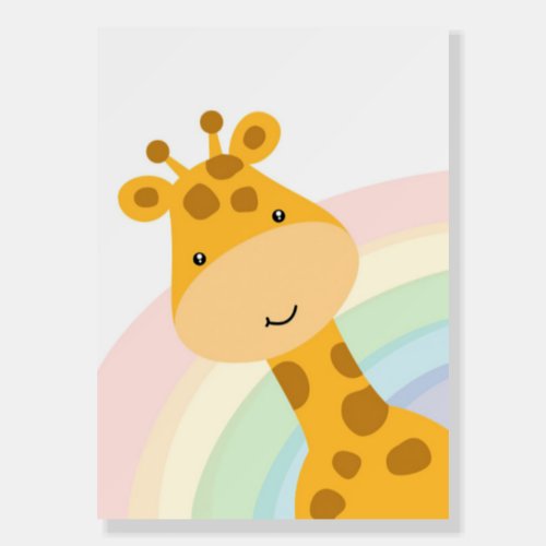 Giraffe Lover Cute Giraffe Peeking Foam Board