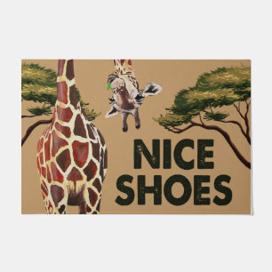 Giraffe Lover Doormat, Giraffe Welcome Mat