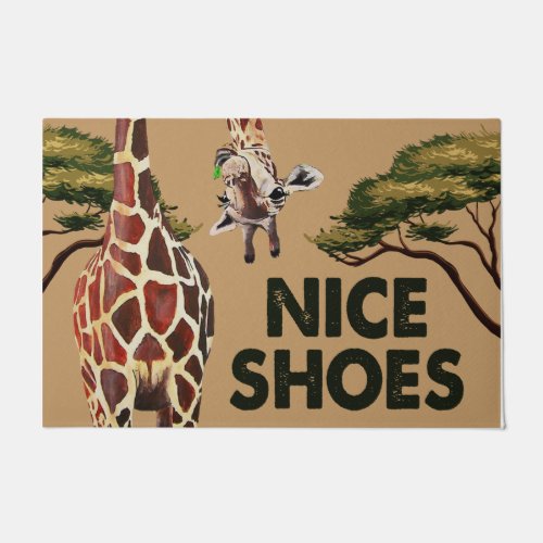 Giraffe Lover Doormat Giraffe Welcome Mat