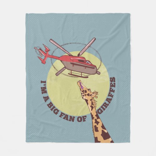 Giraffe lover fleece blanket