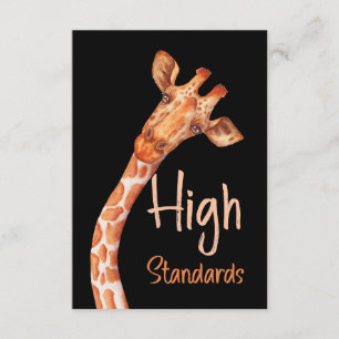 Giraffe Lover Giraffes Africa High Standards Enclosure Card