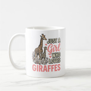 Giraffe Lover Girl Vintage Engraving Shirt Design_ Coffee Mug