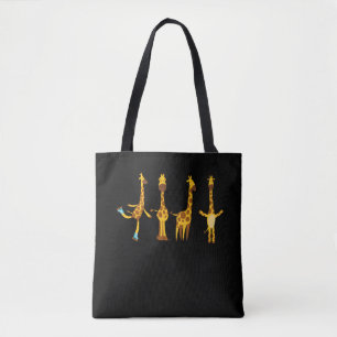 Giraffe Lover Inline Skating Zoo Animal Tote Bag