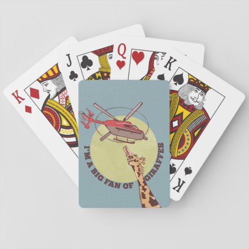 Giraffe lover poker cards