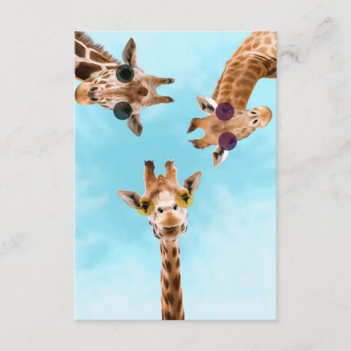 Giraffe Lover Three Giraffe Brothers Enclosure Card