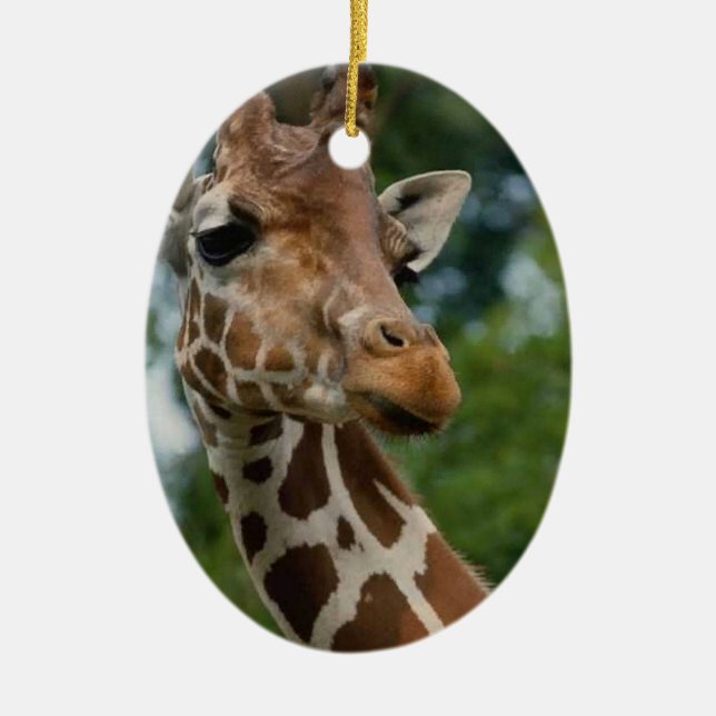 Giraffe Lovers Christmas Ornament (Front)