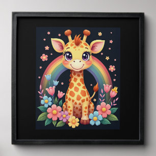 Giraffe Lovers T-Shirt Peel And Stick Photo Tile