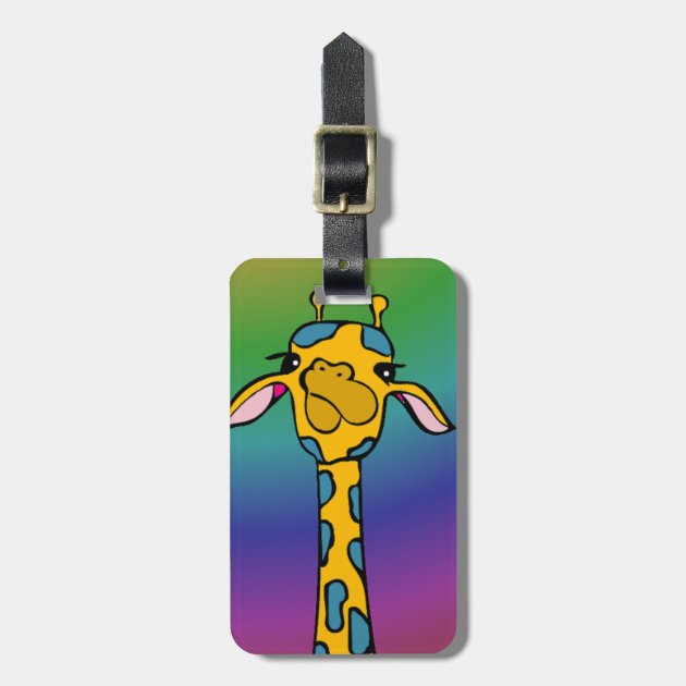 giraffe luggage tag