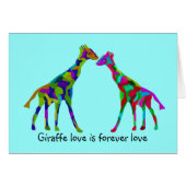 Giraffe Luv Anniversary Cards (Front Horizontal)