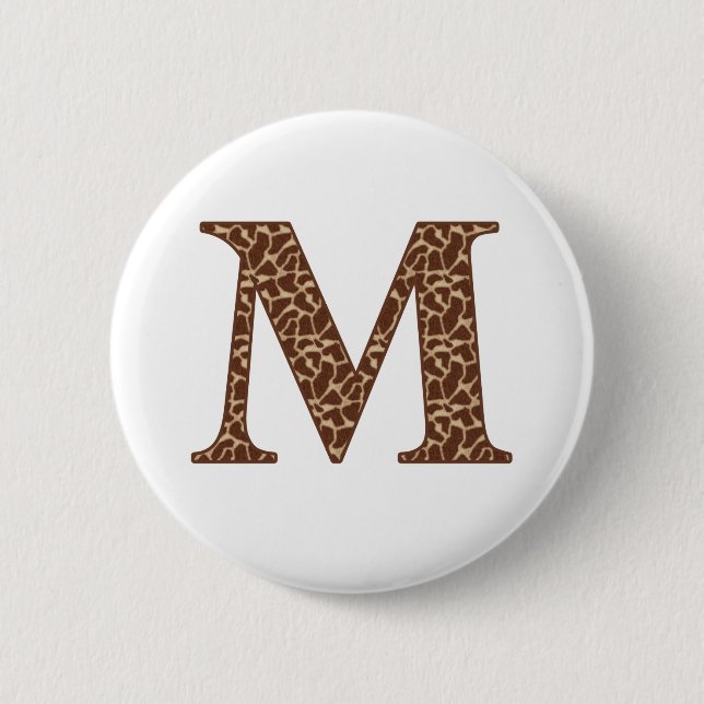 Giraffe M Pinback Button (Front)