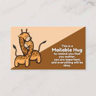 Giraffe Mailable Hug Insert Cards