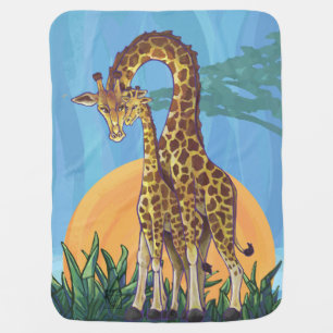 Giraffe Mama and Baby Blanket