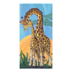 Giraffe Mama and Baby Card