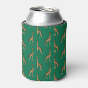 Giraffe Mammalian Emerald Green Wild Animal Africa Can Cooler