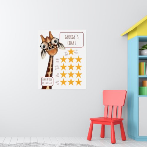 Giraffe Medium Chart Poster Paper Matte