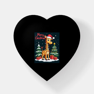 Giraffe Merry Christmas Tree Lighting Santa Giraff Paperweight