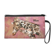 Giraffe Mom and Baby Wristlet Purse (Front)