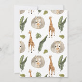 Giraffe Mom Baby Safari Gender-Neutral Baby Shower Invitation (Back)