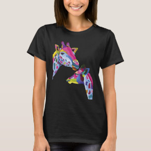 Giraffe Mom Giraffes For New Mom Kissing Baby T-Shirt