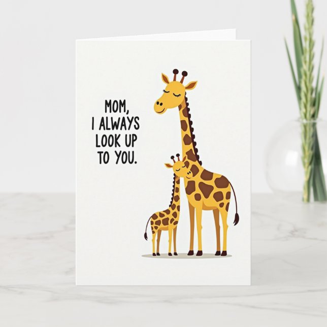 Giraffe Moms Love Card (Front)
