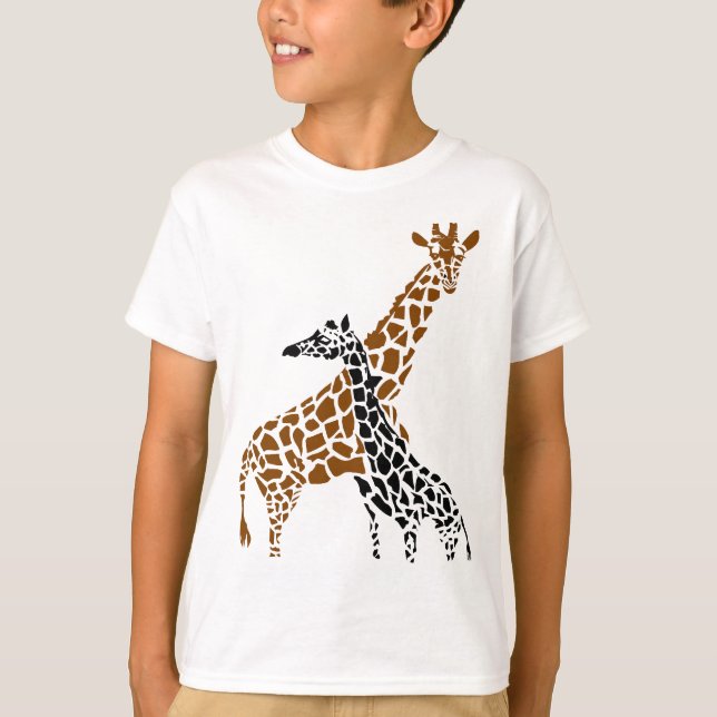 Giraffe Mother and Child T-Shirt (Front)