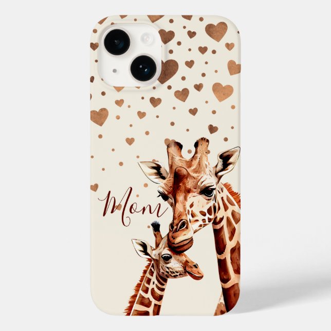 Giraffe Mothers Day, Happy Mother's Day Case-Mate iPhone Case (Back)