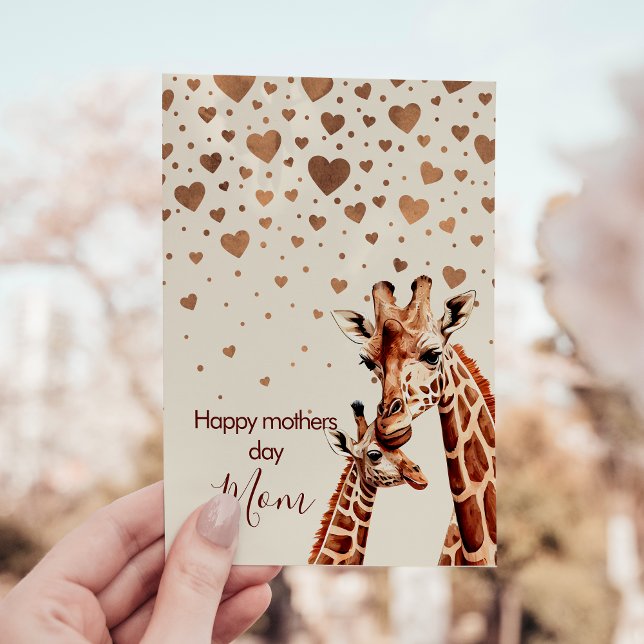 Giraffe Mothers Day, Happy Mother's Day Postcard (Creator Uploaded)