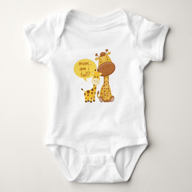 Giraffe Mothers Love Baby Bodysuit (Front)