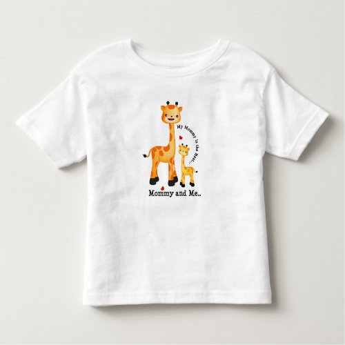 Giraffe Mum and Calf Toddler T_shirt