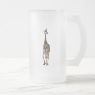 Giraffe Named Tip Top Mug..! Frosted Glass Beer Mug