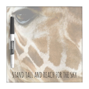 Giraffe Nature Photo Inspirational Quotes Dry Erase Board