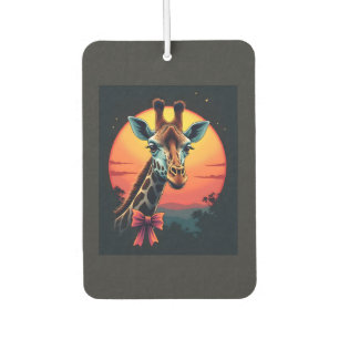 Giraffe Neck Like a Rollercoaster Run Funny Retro  Air Freshener