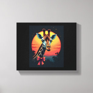 Giraffe Neck Like a Rollercoaster Run Funny Retro Canvas Print